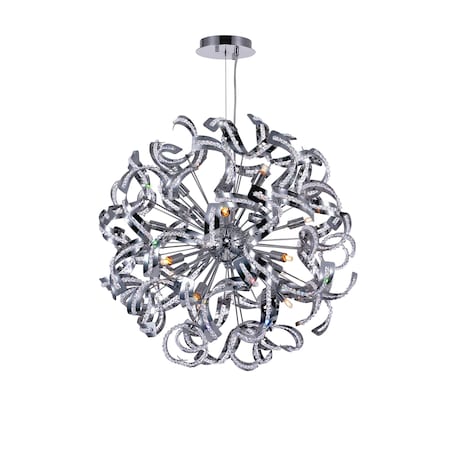 Cwi Lighting Swivel 14 Light Chandelier With Chrome Finish 5067P22C